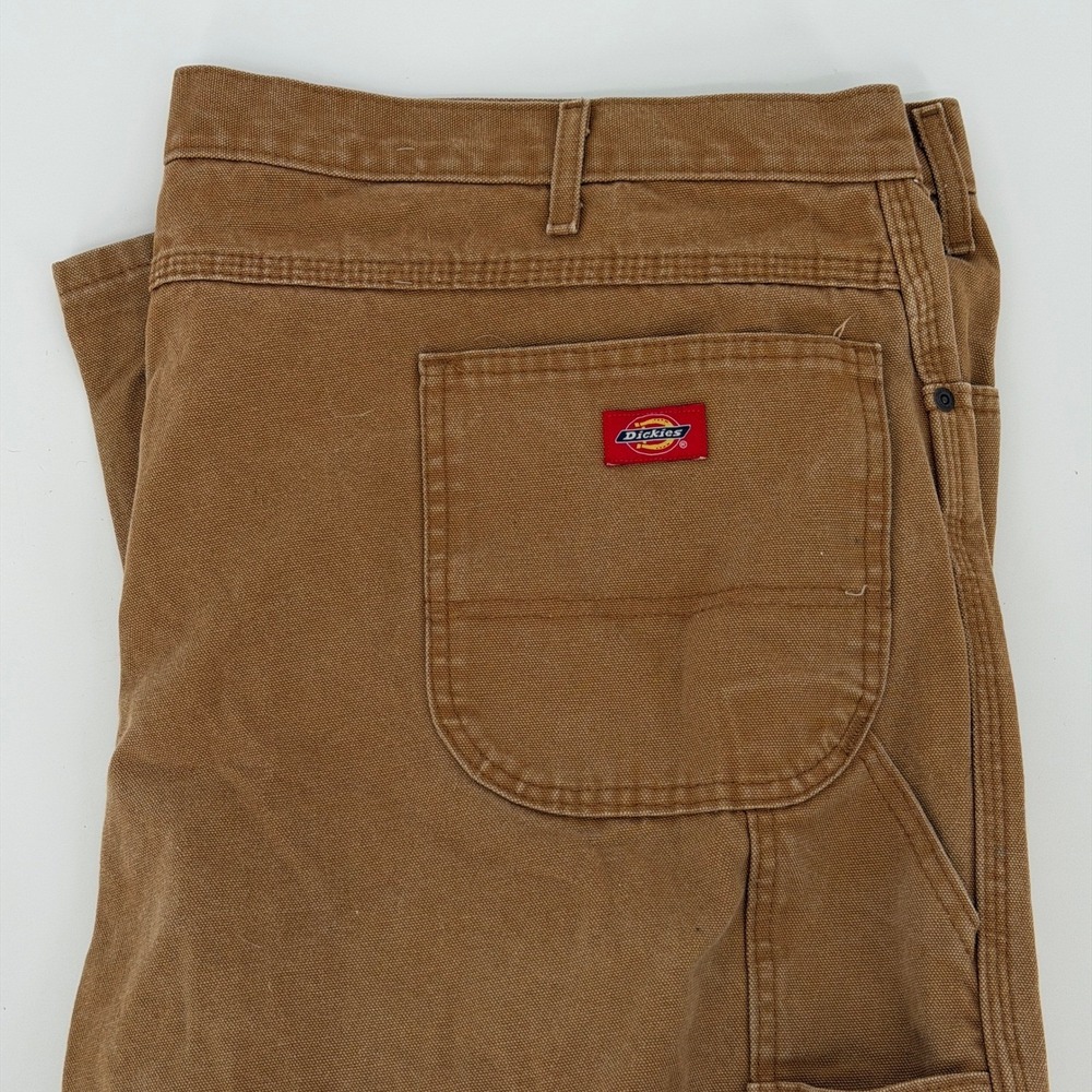 Dickies Mens Carpenter Pants Brown Cotton Duck Canvas Workwear W516H74 48x30
